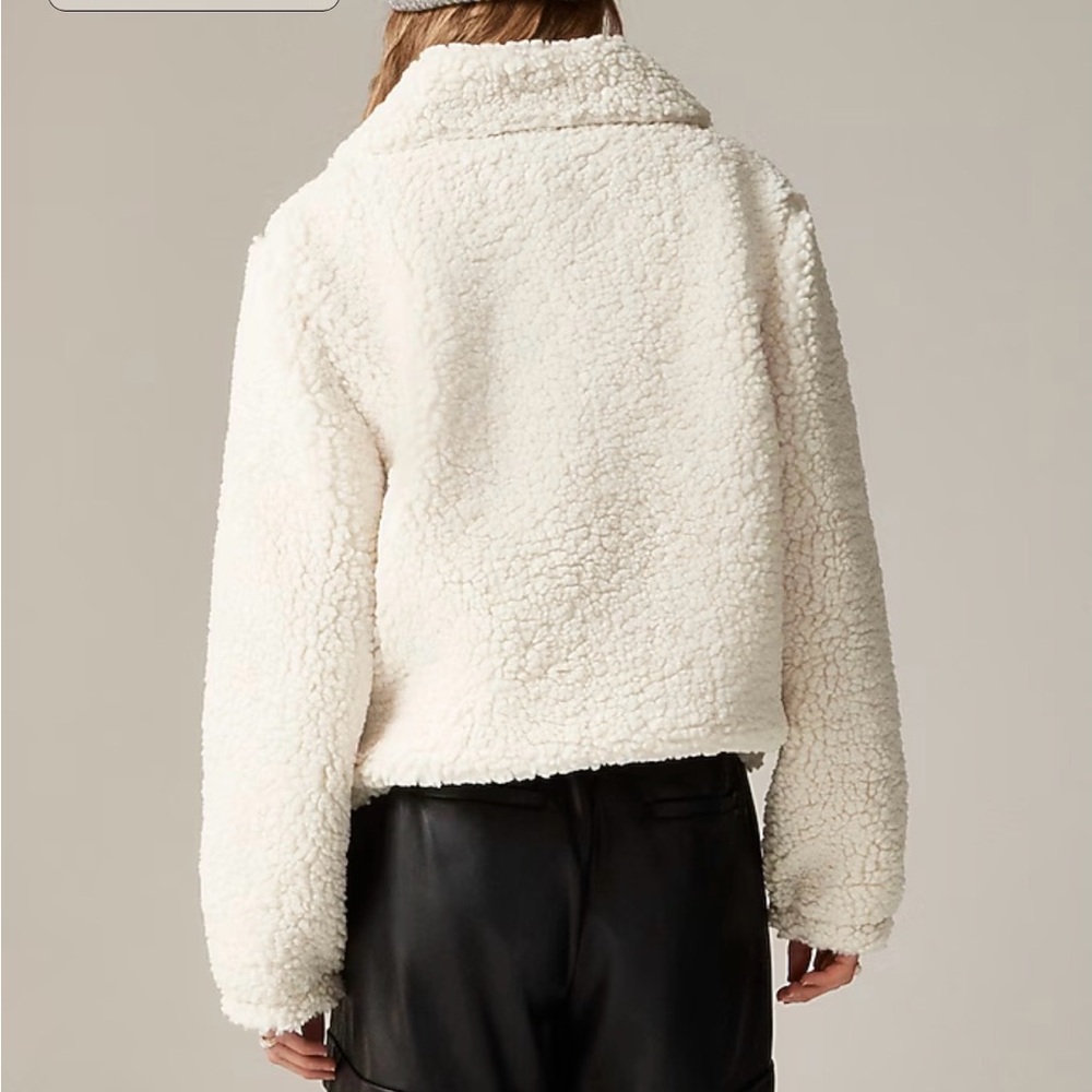 Jcrew Cream Sherpa Jacket - Picture 2 of 7